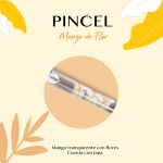 PINCEL MANGO DE FLOR BLANCO 4