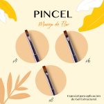 PINCEL MANGO DE FLOR BLANCO 4