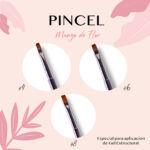 PINCEL MANGO DE FLOR ROSA 8